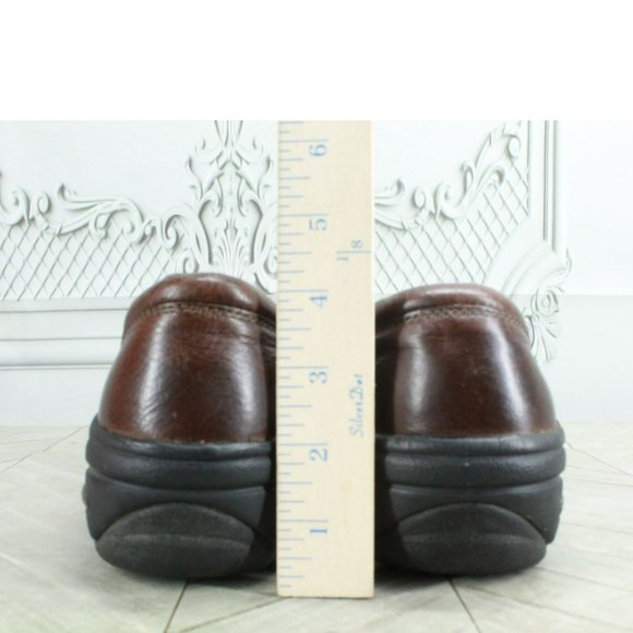 Keen Brown Leather Slip On Round Toe Casual Oxford Loafer Shoes Size 9.5 - Picture 6 of 9